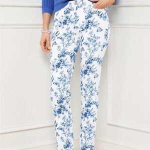 Talbots slim ankle Jeans size 6 butterfly toile